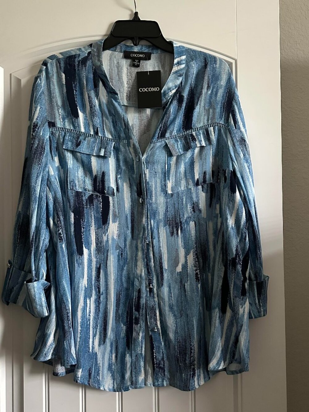 NWT Cocomo Denim Look Top-XL